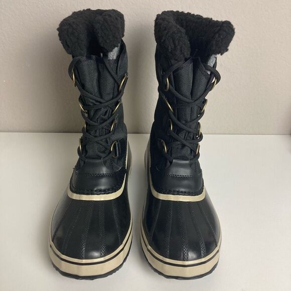 Sorel Men’s 1964 Pac Nylon Waterproof Boot in Black Ancient Fossil Snow Boot 8.5 - Picture 2 of 9